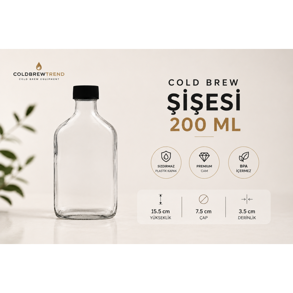 Coldbrew Şişesi 200 ml - 6 Adetli