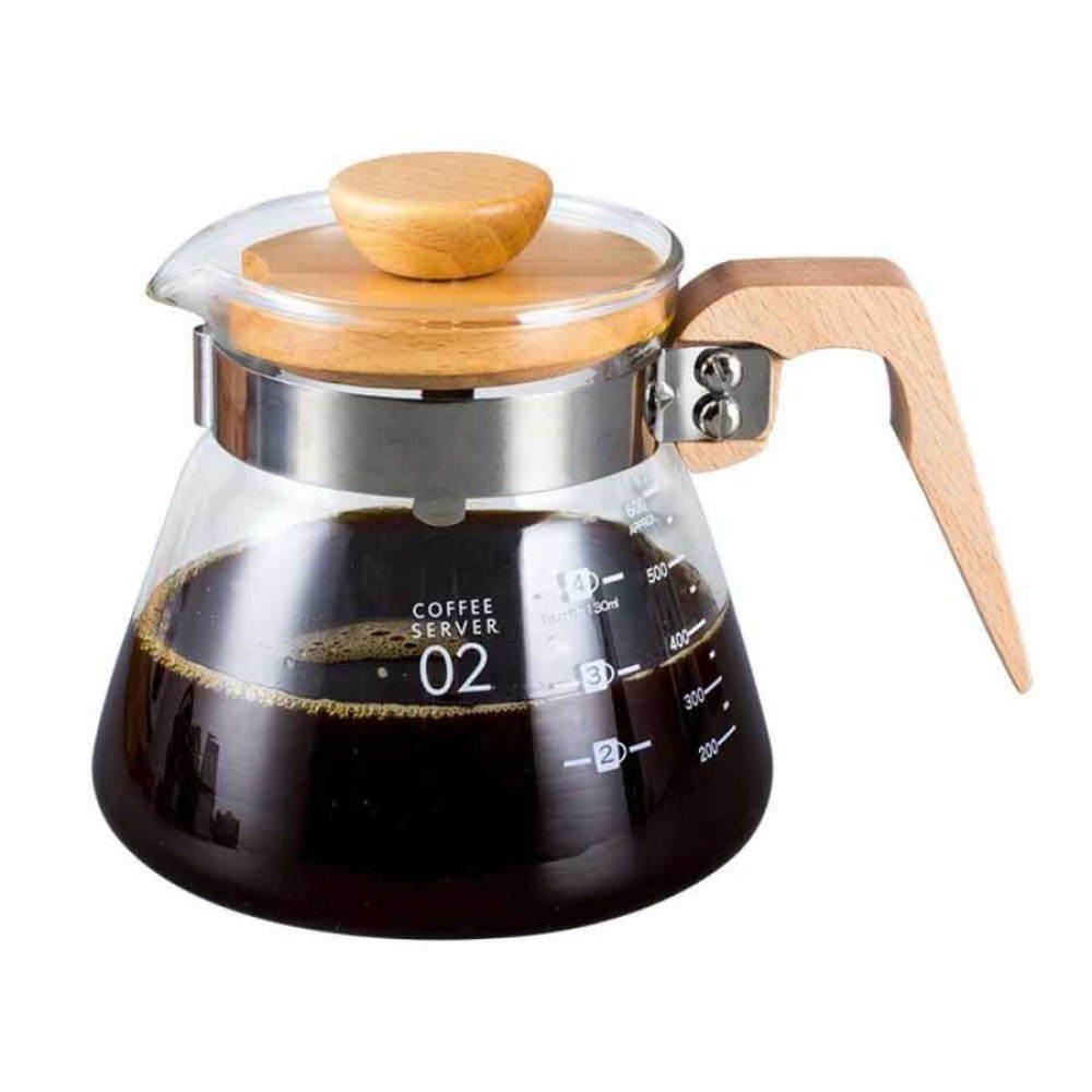 Kahve Sürahisi Ahşap Sap 600 ml